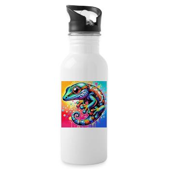Gecko - Water bottle with straw - white - Right