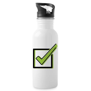 Tick Checklist Box Comic - Water bottle with straw - white - Right
