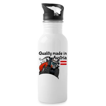 quality_made_in_austria - Water bottle with straw - white - Right