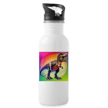 dinosaur - Water bottle with straw - white - Right