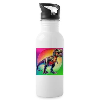 dinosaur - Water bottle with straw - white - Right