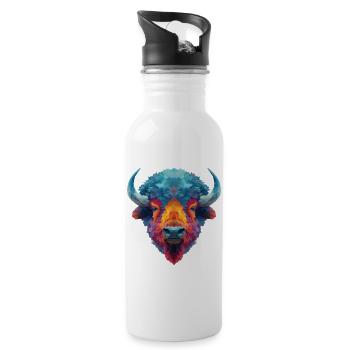 Bison - Water bottle with straw - white - Right