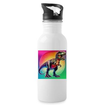 dinosaur - Water bottle with straw - white - Right