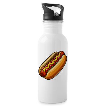sandwich - Trinkflasche mit integriertem Trinkhalm - Weiß - Rechts