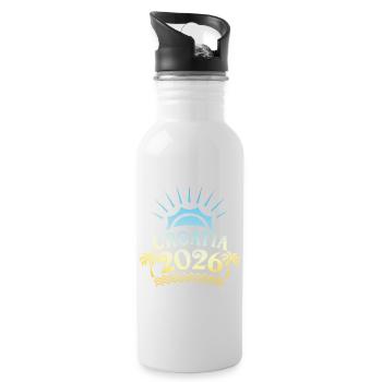 Croatia 2026 Colorful - Water bottle with straw - white - Right