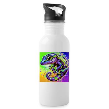 Gecko - Water bottle with straw - white - Right