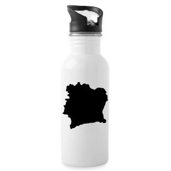 Ivory coast map - Water bottle with straw - white - Right