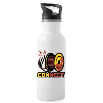 Cable Reel Cable Logo - Water bottle with straw - white - Right