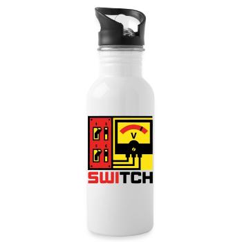 Electrical Box Switch Panel Graphic - Water bottle with straw - white - Right