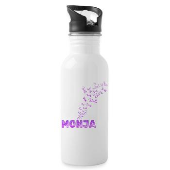 Spass  - Trinkflasche mit integriertem Trinkhalm - Weiß - Rechts