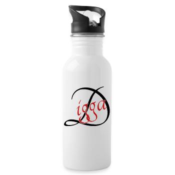 Digga - Trinkflasche mit integriertem Trinkhalm - Weiß - Rechts