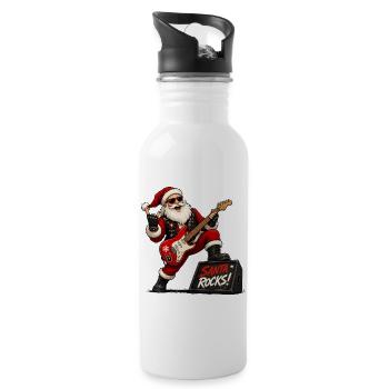 Santa Rocks - Gourde avec paille intégrée - blanc - Droite