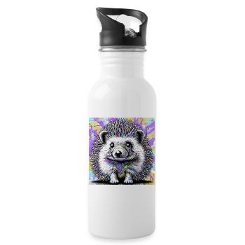 Igel - Trinkflasche mit integriertem Trinkhalm - Weiß - Rechts