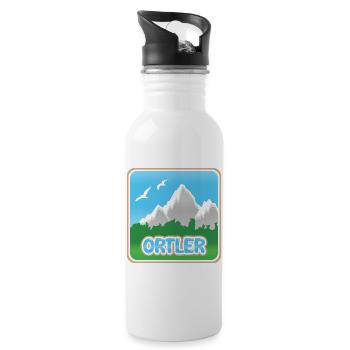 Ortler en montagne - Gourde avec paille intégrée - blanc - Droite