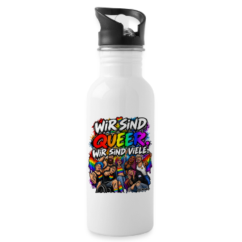 Trinkflasche mit integriertem Trinkhalm