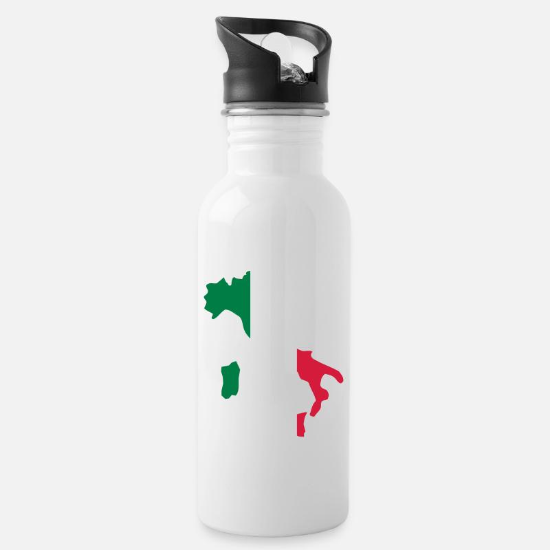 Italy - Gourde avec paille intégrée - blanc