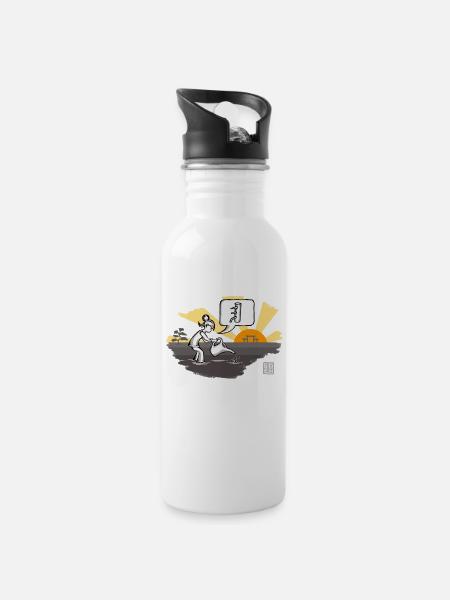 dummy plant - Trinkflasche mit integriertem Trinkhalm - Weiß