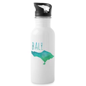 bali - Trinkflasche mit integriertem Trinkhalm - Weiß - Rechts
