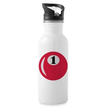 1. Geburtstag - Trinkflasche mit integriertem Trinkhalm - Weiß - Rechts