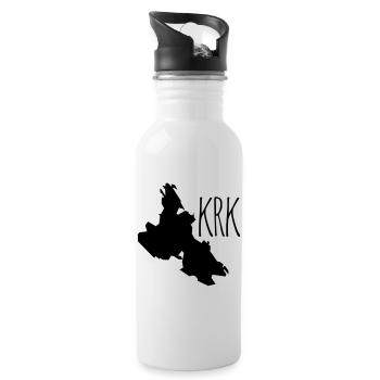 Krk - Trinkflasche mit integriertem Trinkhalm - Weiß - Rechts