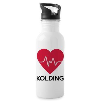 coeur Kolding - Gourde avec paille intégrée - blanc - Droite