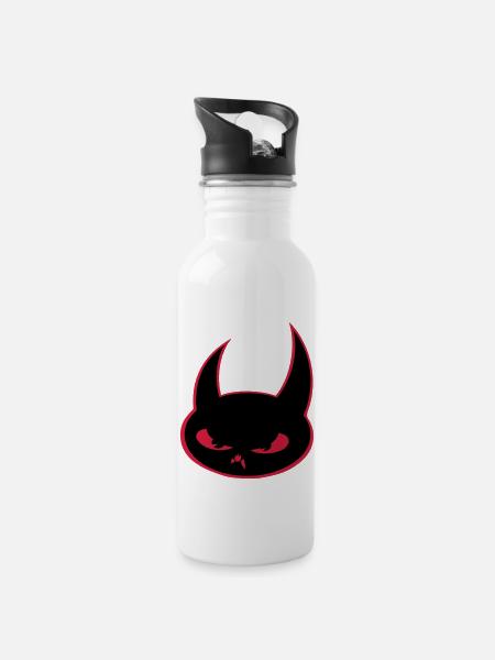 diable - Gourde avec paille intégrée - blanc