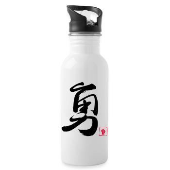 Courage Chinois - Gourde avec paille intégrée - blanc - Droite