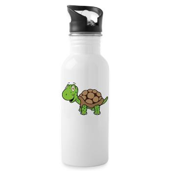 Turtle Solo - Trinkflasche mit integriertem Trinkhalm - Weiß - Rechts