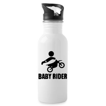 Baby Rider  - Trinkflasche mit integriertem Trinkhalm - Weiß - Rechts