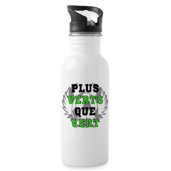 PLUS VERTS QUE VERT (ST ETIENNE) - Gourde avec paille intégrée - blanc - Droite