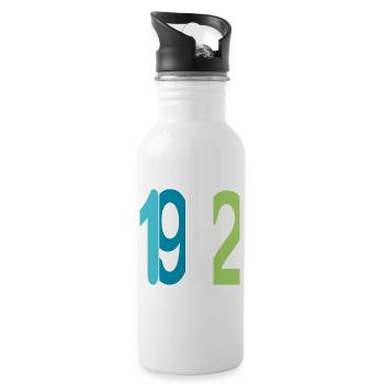Established 1952 - Trinkflasche mit integriertem Trinkhalm - Weiß - Rechts