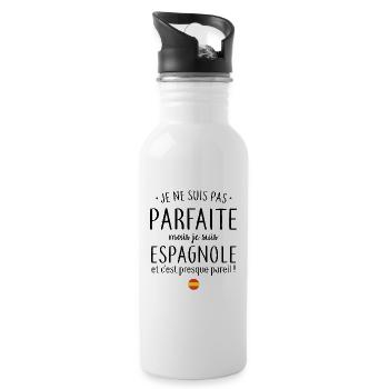 Je suis Espagnole - Gourde avec paille intégrée - blanc - Droite