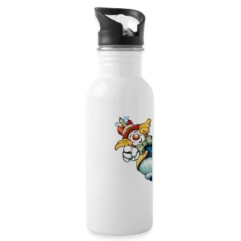 Bozo the Clown - Water bottle with straw - white - Right