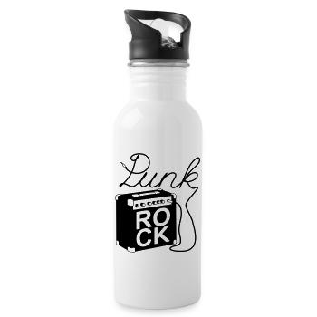 Punk rock Amp - Gourde avec paille intégrée - blanc - Droite