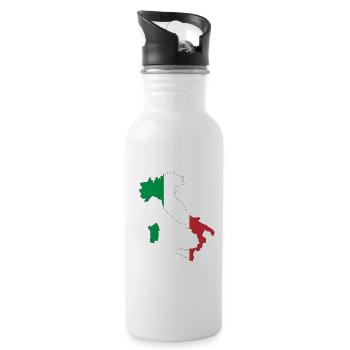 Italy - Water bottle with straw - white - Right