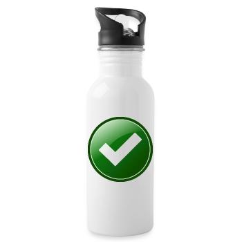 Approved - Water bottle with straw - white - Right