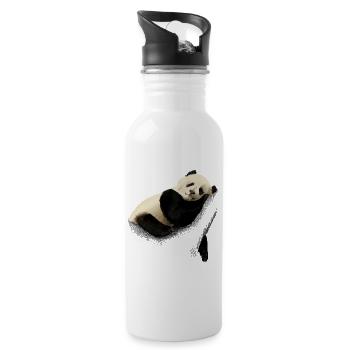 Panda - Gourde avec paille intégrée - blanc - Droite