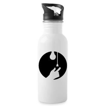 licht ausschalten - Trinkflasche mit integriertem Trinkhalm - Weiß - Rechts