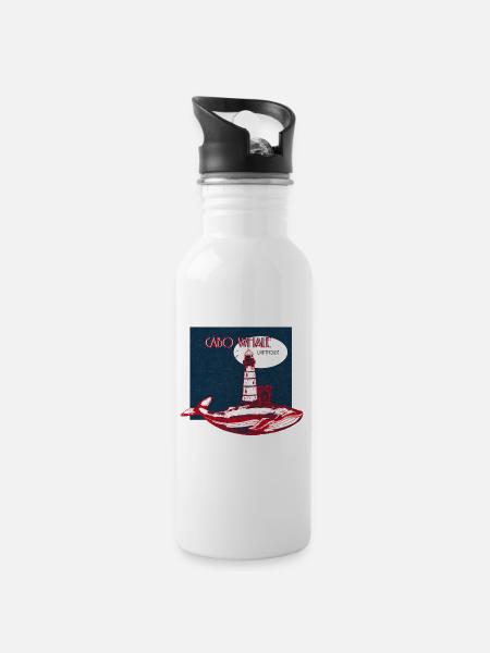 Phare Vintage - Gourde avec paille intégrée - blanc