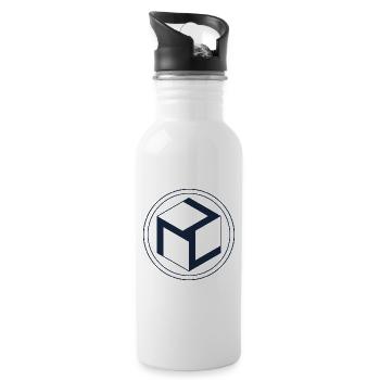 Antahkarana Symbol, Sacred Geometry - Water bottle with straw - white - Right