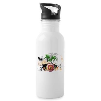 Music speaker with piano - Water bottle with straw - white - Right