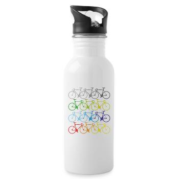 sommer fahrrad t-shirt sport - Trinkflasche mit integriertem Trinkhalm - Weiß - Rechts