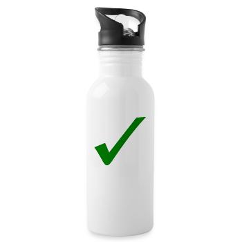 Green hook - Water bottle with straw - white - Right