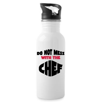 chef - Water bottle with straw - white - Right