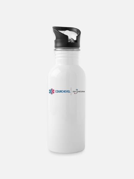 courchevel - Water bottle with straw - white
