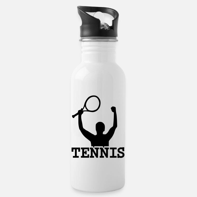Tennis - Gourde avec paille intégrée - blanc
