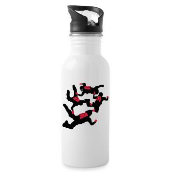 skydive - Trinkflasche mit integriertem Trinkhalm - Weiß - Rechts