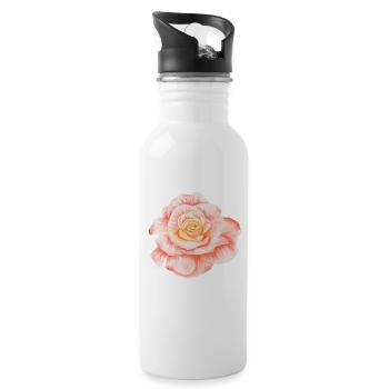 FLOWER - Trinkflasche mit integriertem Trinkhalm - Weiß - Rechts