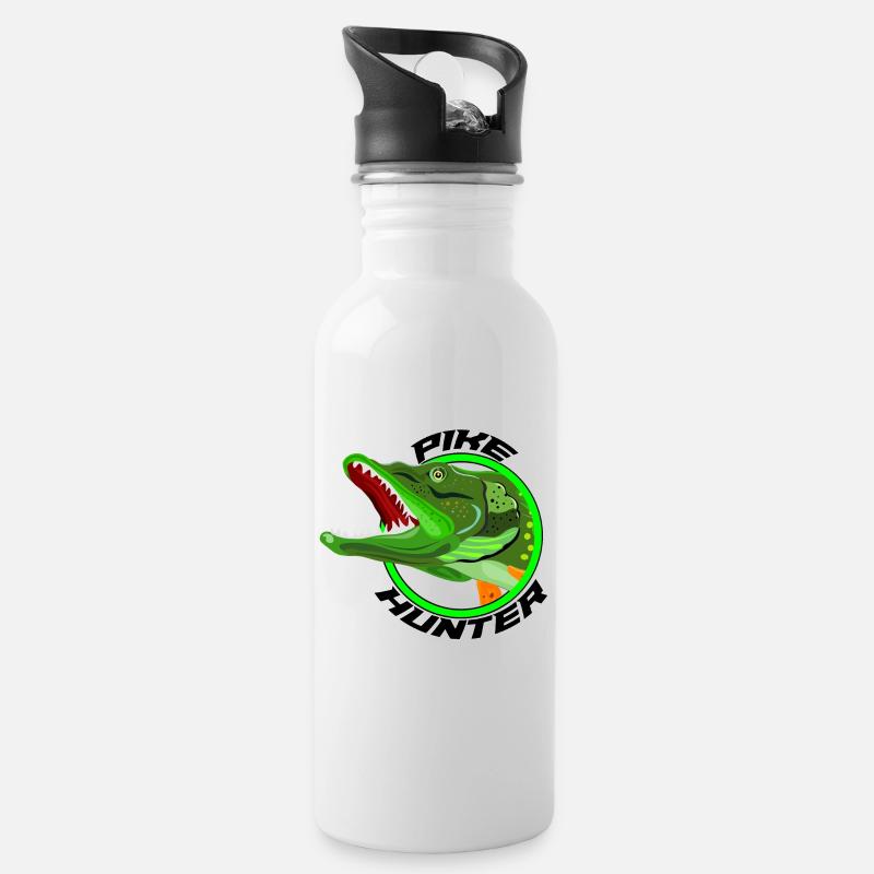 Pike-pike - Water bottle with straw - white