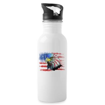 aigle USA - Gourde avec paille intégrée - blanc - Droite